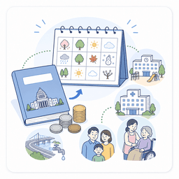 年度の予算計画のイラスト