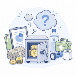 予備費として置かれたお金のイラスト